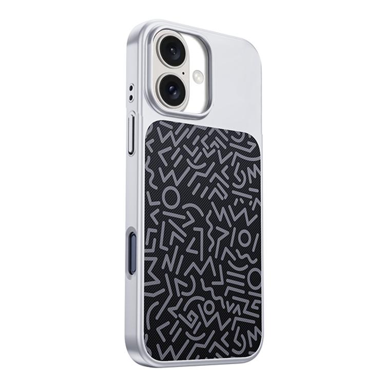 For iPhone 16 Flower World Series Leather Magnetic TPU Phone Case