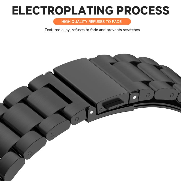 For Samsung Galaxy Watch6 44mm Tri-Beads Stainless Steel Watch Band with Full Coverage TPU Case and Strap Link Remover Set
