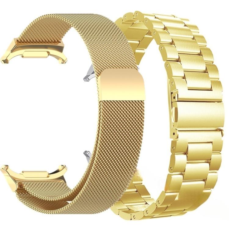 For Samsung Galaxy Watch Ultra / Ultra 2025 Milanese and Three Beads Stainless Steel Watch Band Set