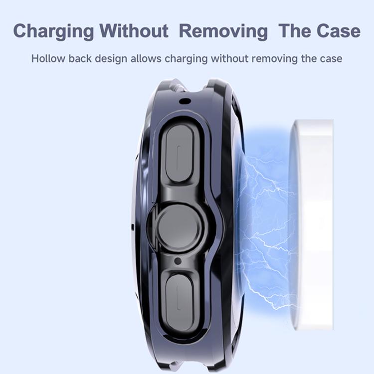 For Samsung Galaxy Watch Ultra / Ultra 2025 Three Beads Stainless Steel Watch Band with Semi-Enclosed TPU Case and Strap Link Remover Set