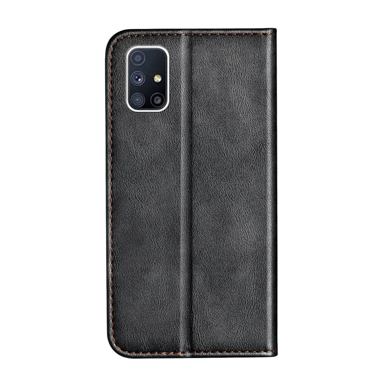 For Samsung Galaxy M51 Business Solid Color Stitching Horizontal Flip Leather Case with Holder & Card Slots