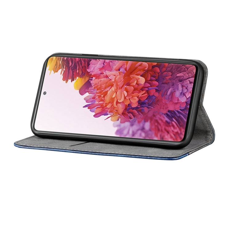 For Samsung Galaxy S20 FE Business Solid Color Stitching Horizontal Flip Leather Case with Holder & Card Slots