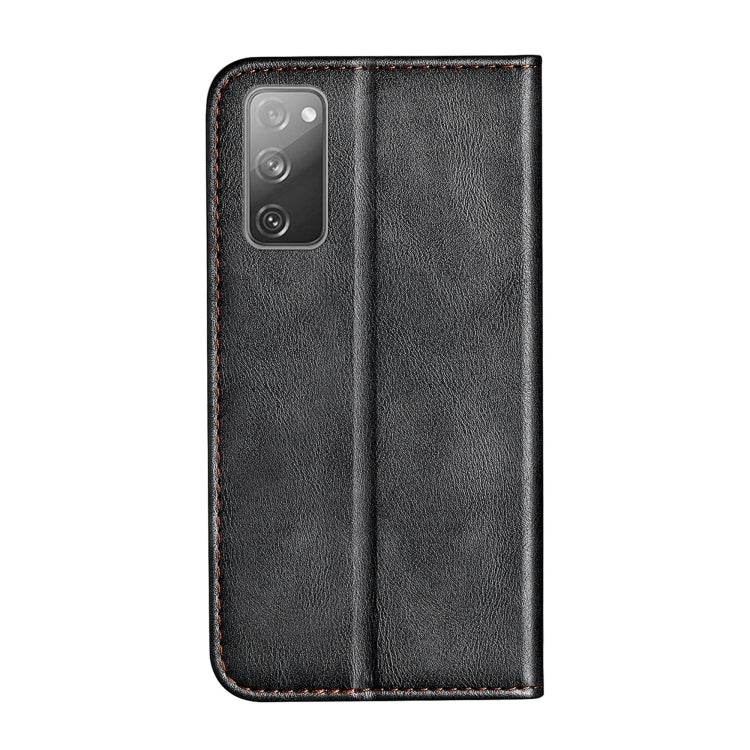 For Samsung Galaxy S20 FE Business Solid Color Stitching Horizontal Flip Leather Case with Holder & Card Slots