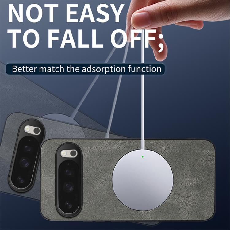 For Google Pixel 10 Pro XL WANLONFENG Nappa Texture Magnetic Phone Case with 2pcs Screen Films