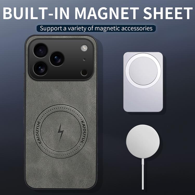 For iPhone 17 Pro Max WANLONFENG Nappa Texture Magnetic Phone Case with 2pcs Screen Films