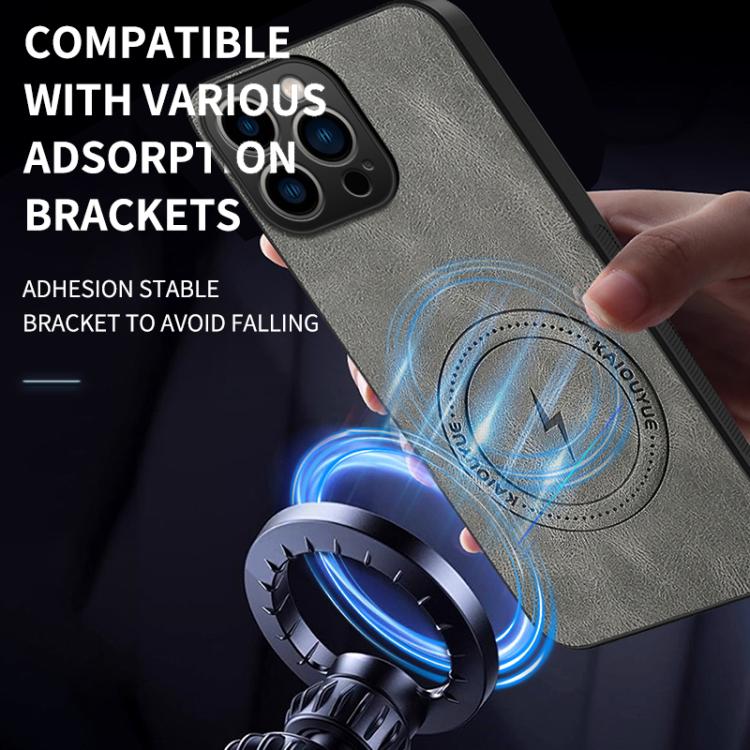 iPhone 16 Pro Max WANLONFENG Nappa Texture Magnetic Phone Case with 2pcs Screen Films