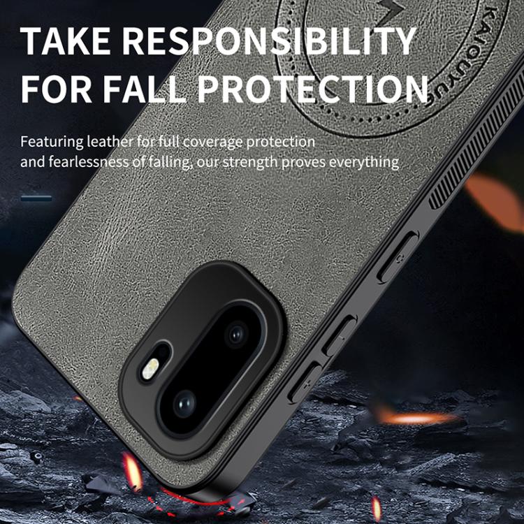 For OnePlus Ace 6T / Ace 6 / 15R 5G WANLONFENG Nappa Texture Magnetic Phone Case with 2pcs Screen Films
