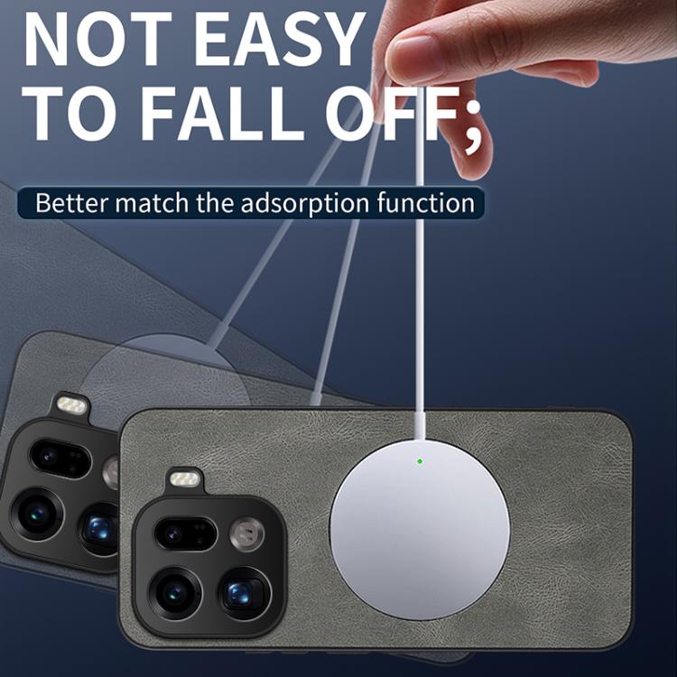 For OPPO Find X9 Pro 5G WANLONFENG Nappa Texture Magnetic Phone Case with 2pcs Screen Films