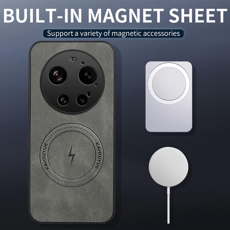 For Xiaomi 17 Ultra WANLONFENG Nappa Texture Magnetic Phone Case with 2pcs Screen Films