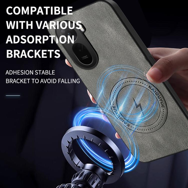 For Redmi A7 Pro 171mm / Poco C85x 5G WANLONFENG Nappa Texture Magnetic Phone Case with 2pcs Screen Films