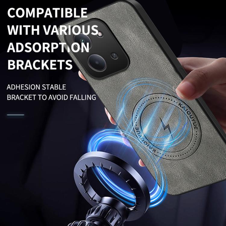 For Redmi 15C 5G / 4G Global 171mm WANLONFENG Nappa Texture Magnetic Phone Case with 2pcs Screen Films