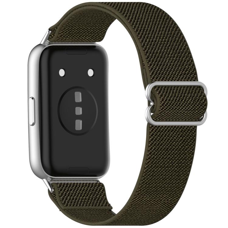 For Huawei Band 11 Pro / 11 xDfind Stretch Braided Nylon Slide Buckle Watch Band