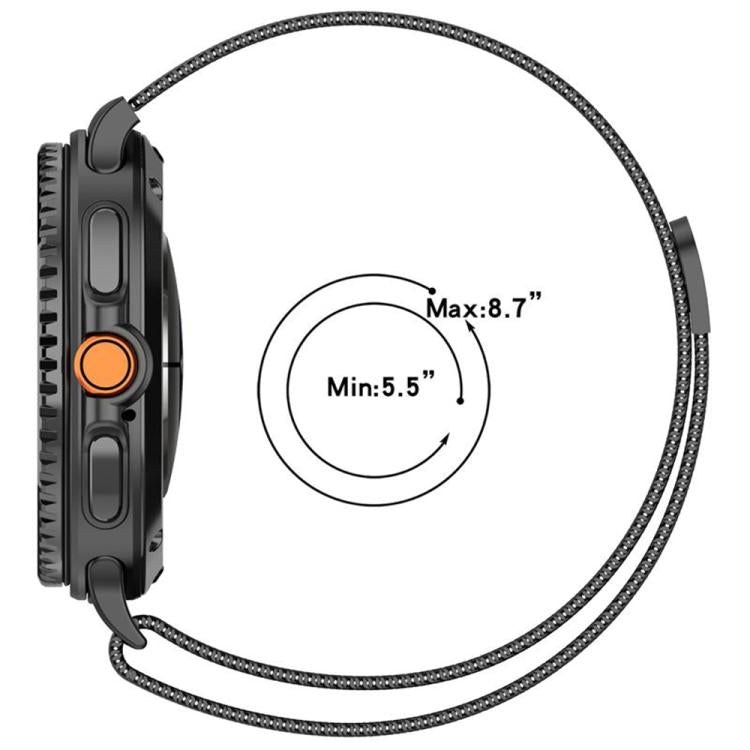 For Samsung Galaxy Watch8 44mm Milanese Stainless Steel Watch Band with Full Coverage TPU Case Set