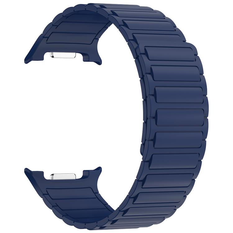 For Samsung Galaxy Watch8 40mm Tri-Beads Magnetic Silicone Watch Band with Film Integrated PC Case Set