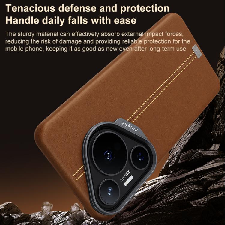 For Huawei Pura 70 Jazz Series Retro Vegan Leather Textured Metal Frame Magnetic Phone Case