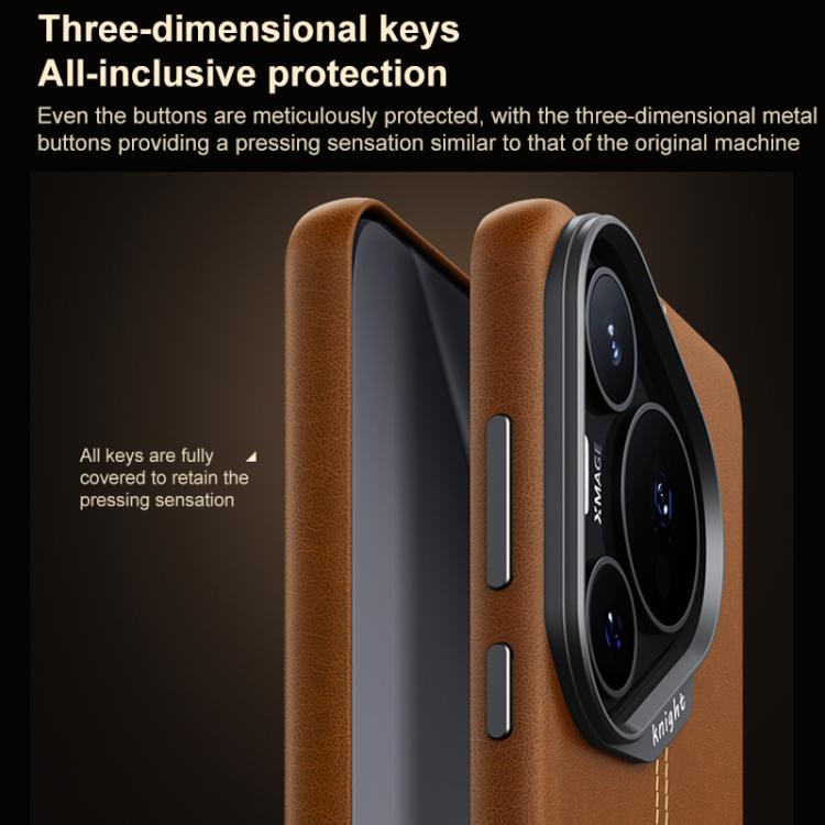 For Huawei Pura 70 Jazz Series Retro Vegan Leather Textured Metal Frame Magnetic Phone Case