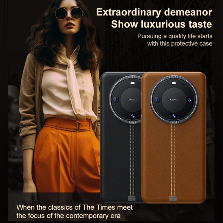 For Huawei Mate 80 Pro Max Jazz Series Retro Vegan Leather Textured Metal Frame Magnetic Phone Case