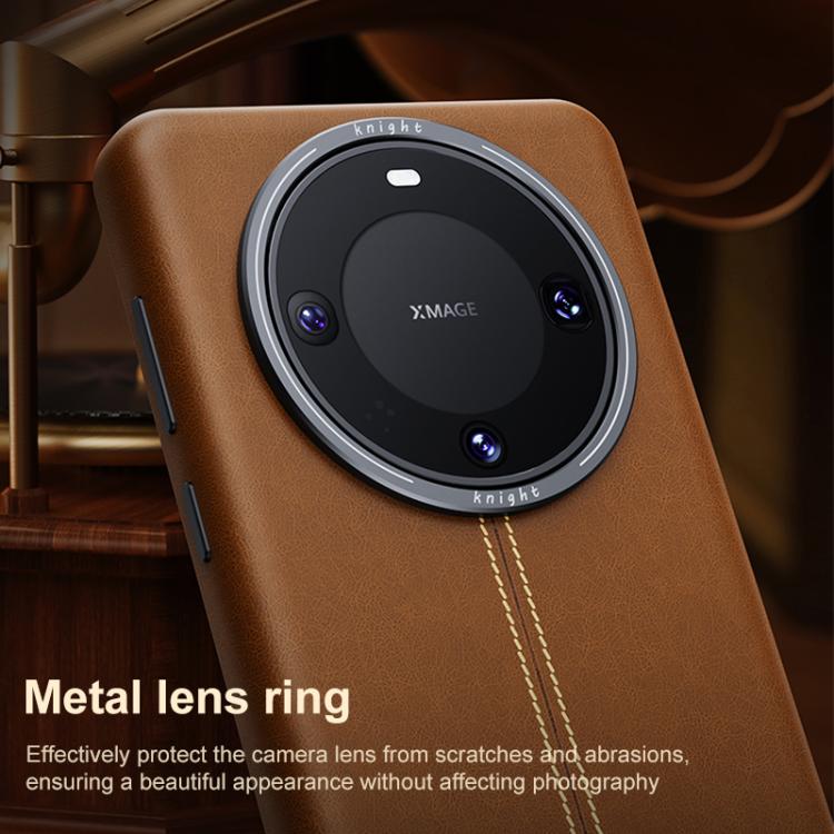 For Huawei Mate 70 Jazz Series Retro Vegan Leather Textured Metal Frame Magnetic Phone Case