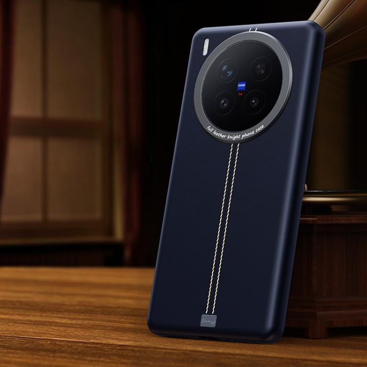 For vivo X300 Pro Jazz Series Retro Vegan Leather Textured Metal Frame Magnetic Phone Case