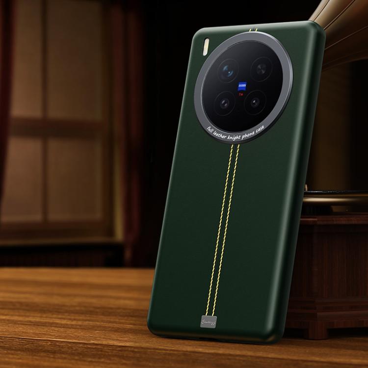 For vivo X300 Pro Jazz Series Retro Vegan Leather Textured Metal Frame Magnetic Phone Case