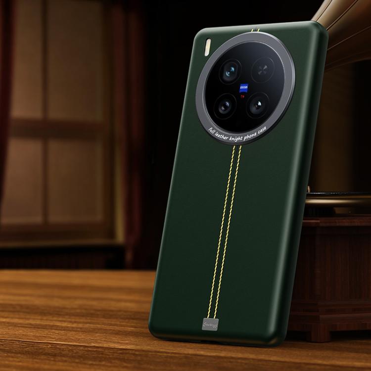For vivo X200 Ultra Jazz Series Retro Vegan Leather Textured Metal Frame Magnetic Phone Case