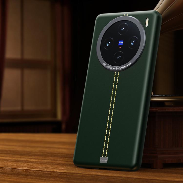 For vivo X200 Jazz Series Retro Vegan Leather Textured Metal Frame Magnetic Phone Case
