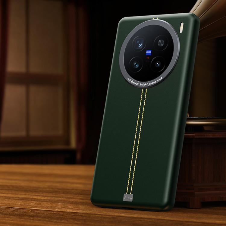 For vivo X200 Pro Jazz Series Retro Vegan Leather Textured Metal Frame Magnetic Phone Case