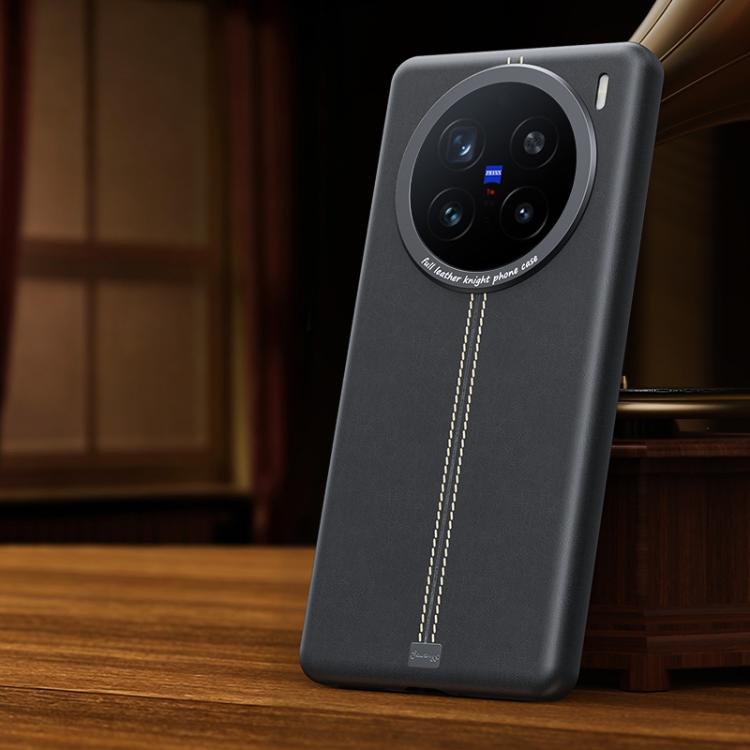 For vivo X200 Pro Jazz Series Retro Vegan Leather Textured Metal Frame Magnetic Phone Case