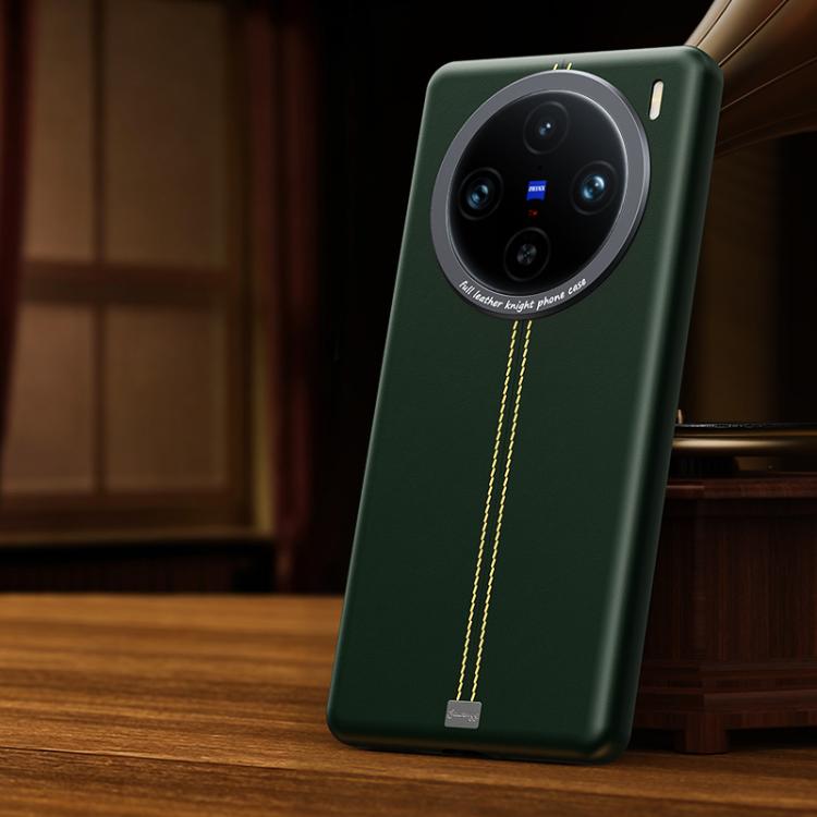 For vivo X100 Pro Jazz Series Retro Vegan Leather Textured Metal Frame Magnetic Phone Case
