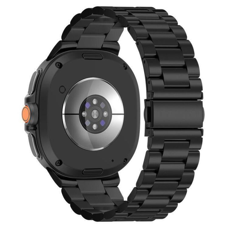 For Samsung Galaxy Watch8 44mm Three Beads Stainless Steel Watch Band with TPU Case Set