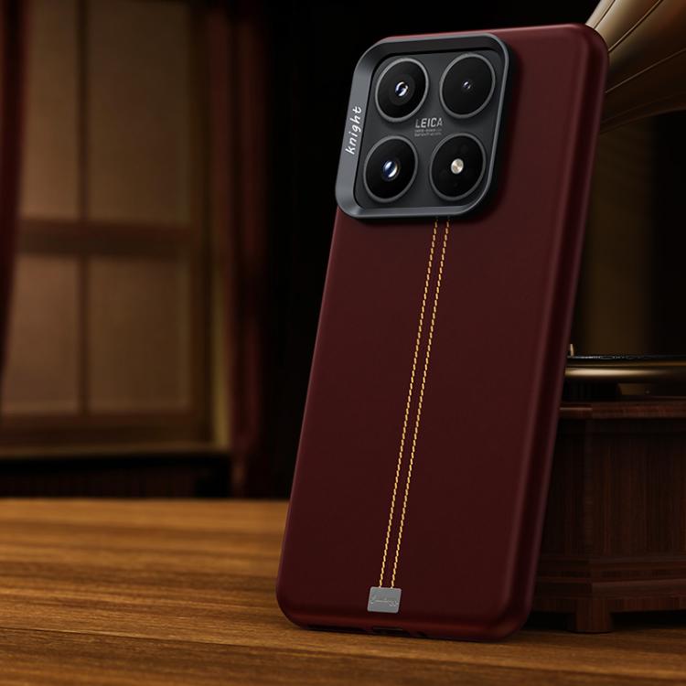 For Xiaomi 17 Jazz Series Retro Vegan Leather Textured Metal Frame Magnetic Phone Case