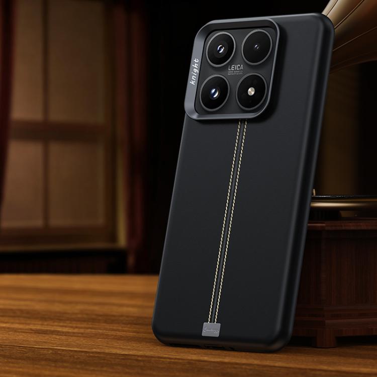 For Xiaomi 17 Jazz Series Retro Vegan Leather Textured Metal Frame Magnetic Phone Case