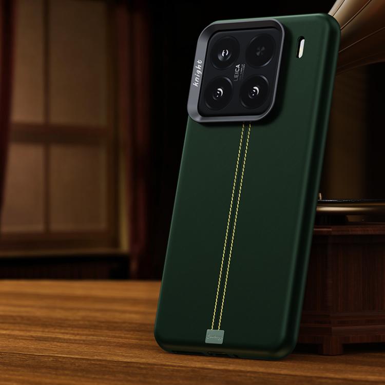 For Xiaomi 15 Jazz Series Retro Vegan Leather Textured Metal Frame Magnetic Phone Case