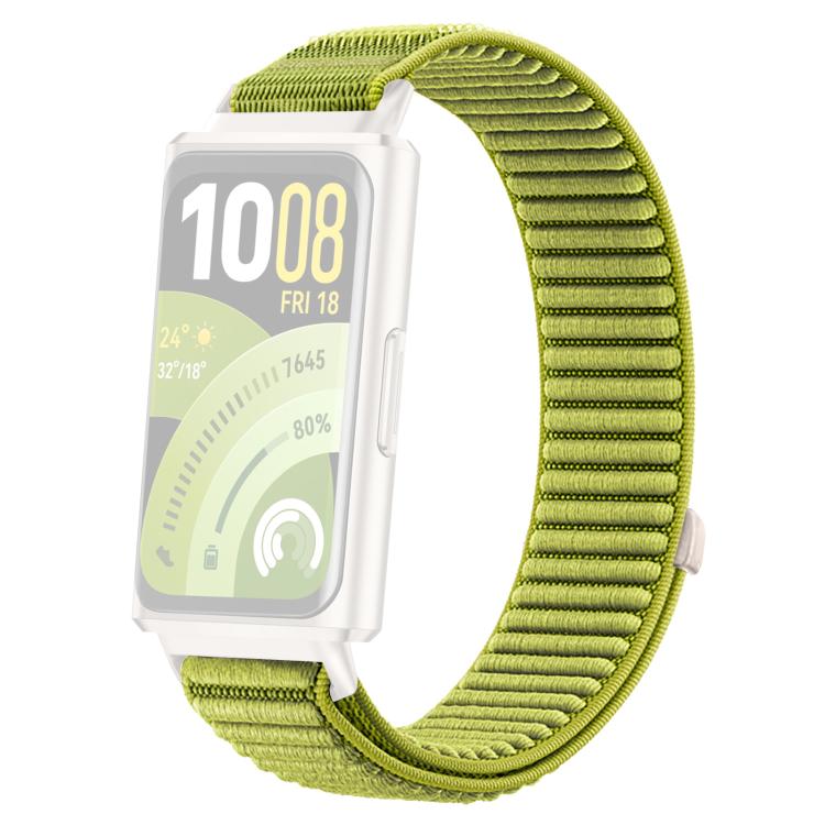For Huawei Band 11 Pro / 11 xDfind Woven Nylon Hook And Loop Fastener Metal Interface Watch Band