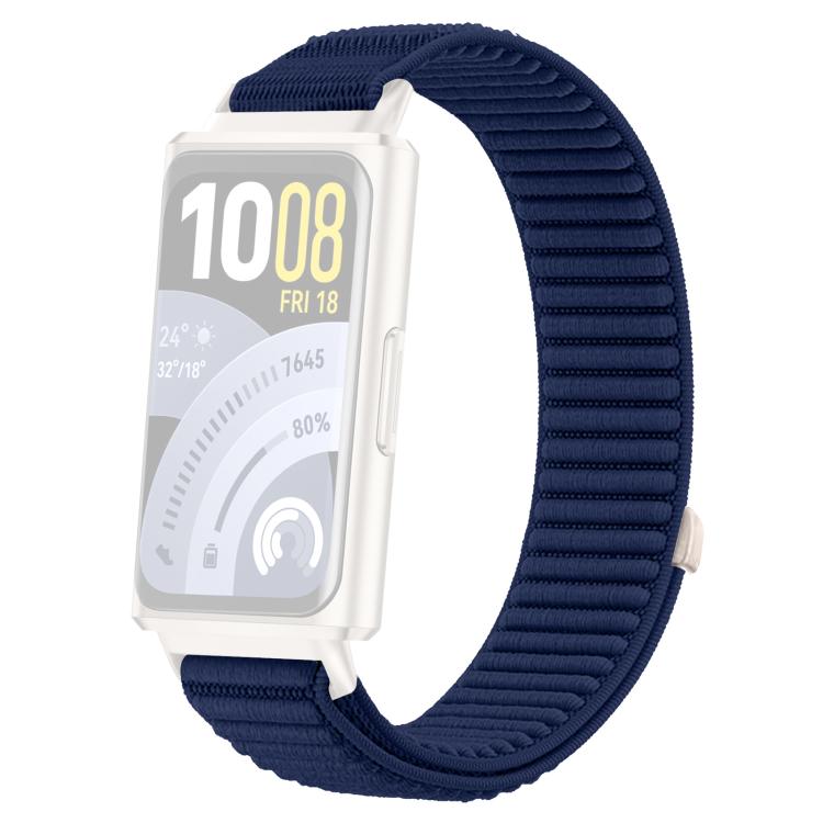 For Huawei Band 11 Pro / 11 xDfind Woven Nylon Hook And Loop Fastener Metal Interface Watch Band