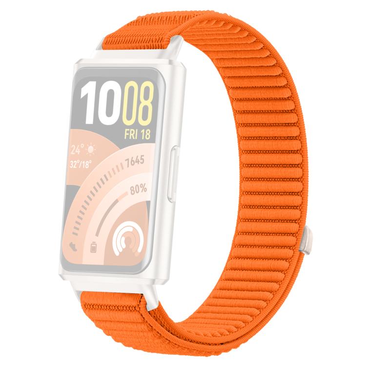 For Huawei Band 11 Pro / 11 xDfind Woven Nylon Hook And Loop Fastener Metal Interface Watch Band
