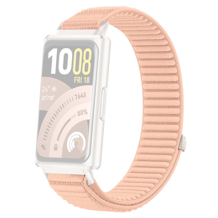 For Huawei Band 11 Pro / 11 xDfind Woven Nylon Hook And Loop Fastener Metal Interface Watch Band