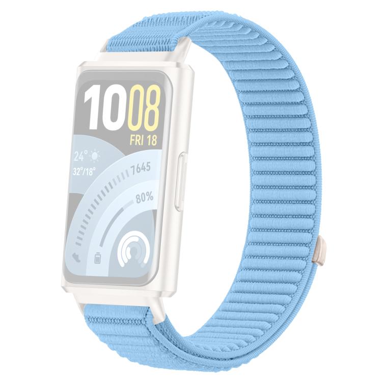 For Huawei Band 11 Pro / 11 xDfind Woven Nylon Hook And Loop Fastener Metal Interface Watch Band