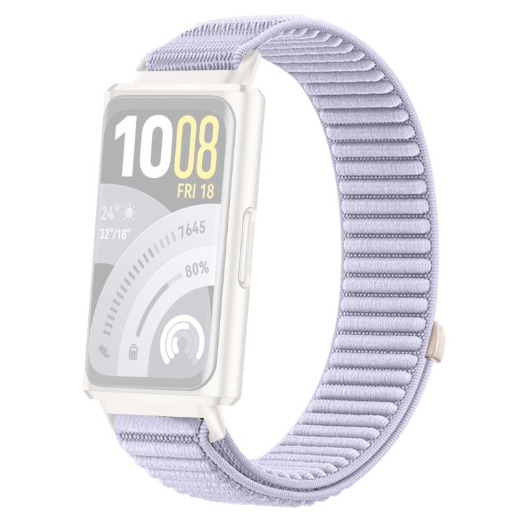 For Huawei Band 11 Pro / 11 xDfind Woven Nylon Hook And Loop Fastener Metal Interface Watch Band