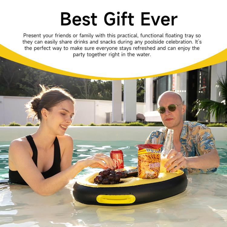 Ulefone UAN17 PVC Inflatable Floating Tray with Integrated Phone Holder - Yellow