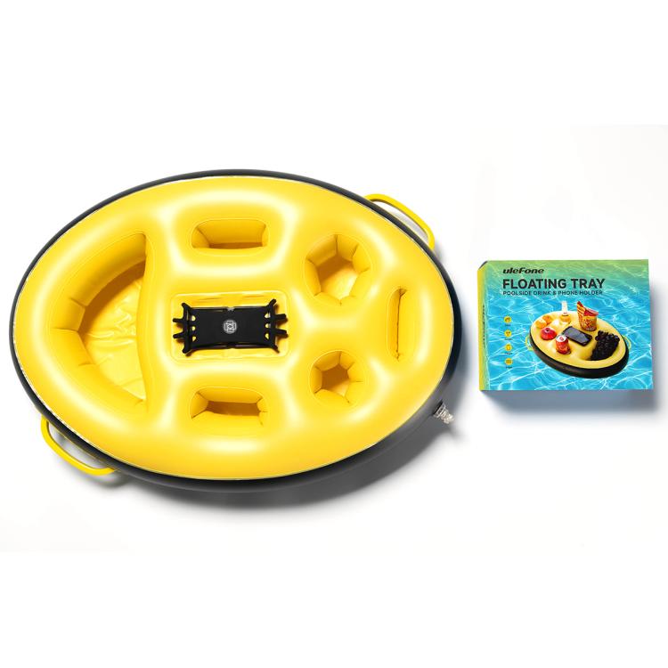 Ulefone UAN17 PVC Inflatable Floating Tray with Integrated Phone Holder - Yellow