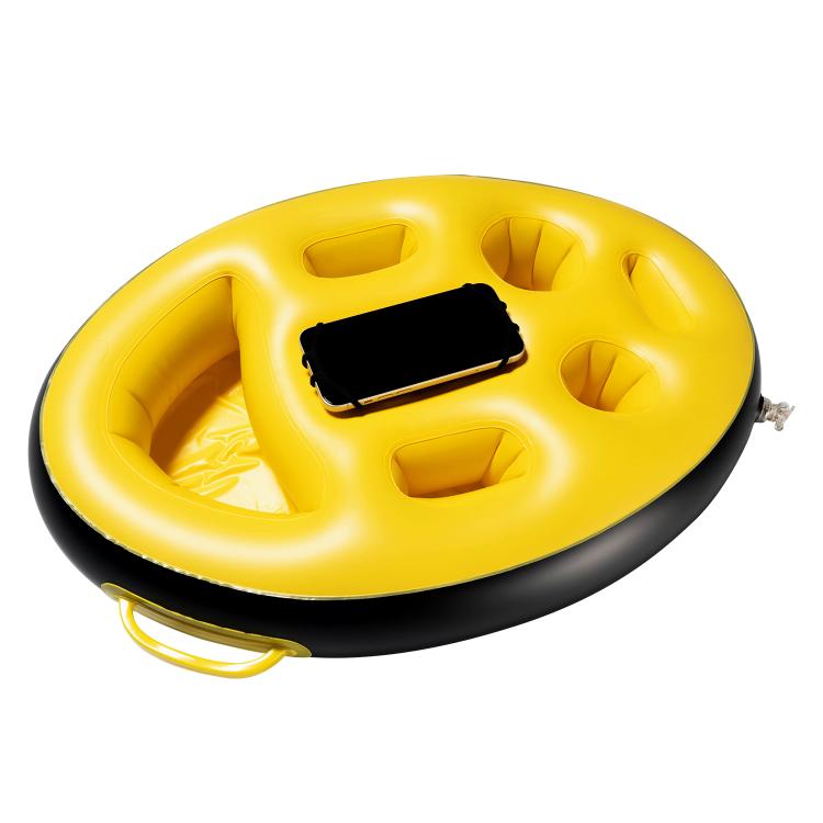 Ulefone UAN17 PVC Inflatable Floating Tray with Integrated Phone Holder - Yellow