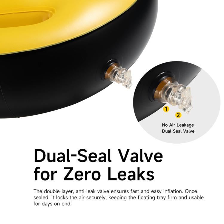 Ulefone UAN17 PVC Inflatable Floating Tray with Integrated Phone Holder - Yellow
