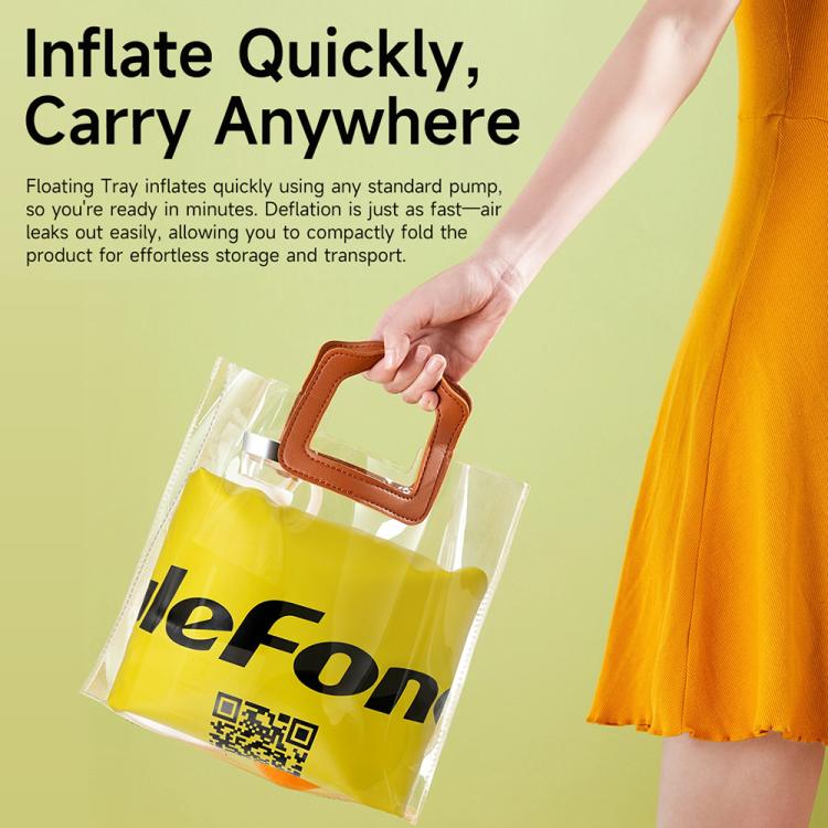 Ulefone UAN17 PVC Inflatable Floating Tray with Integrated Phone Holder - Yellow