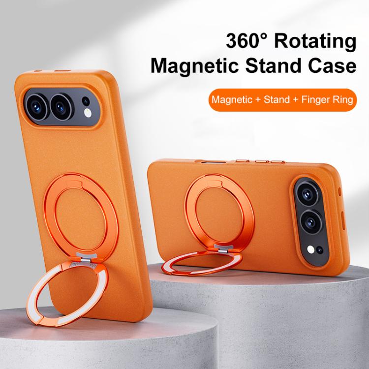 For Honor 500 / 500 Pro Global 155.8mm Boundless Series Rock Sand Magnetic Phone Case with 360 Degree Rotating Alloy Stand