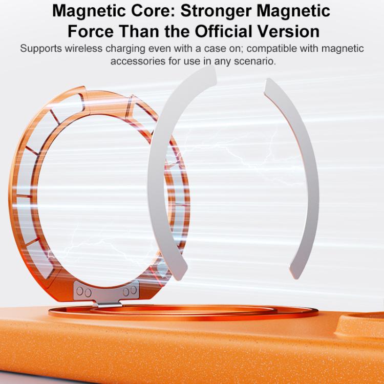 For Honor 500 / 500 Pro Global 155.8mm Boundless Series Rock Sand Magnetic Phone Case with 360 Degree Rotating Alloy Stand