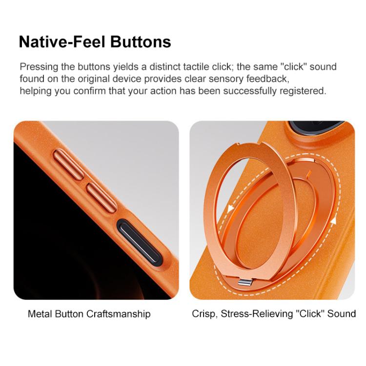 For Huawei Mate 80 Pro Max Boundless Series Rock Sand Magnetic Phone Case with 360 Degree Rotating Alloy Stand