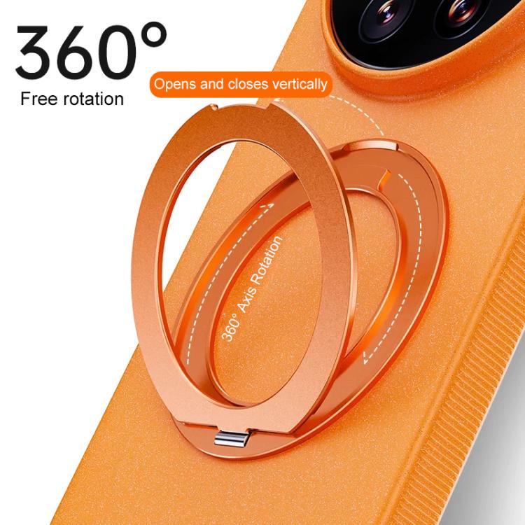 For Redmi K90 Pro Max Boundless Series Rock Sand Magnetic Phone Case with 360 Degree Rotating Alloy Stand