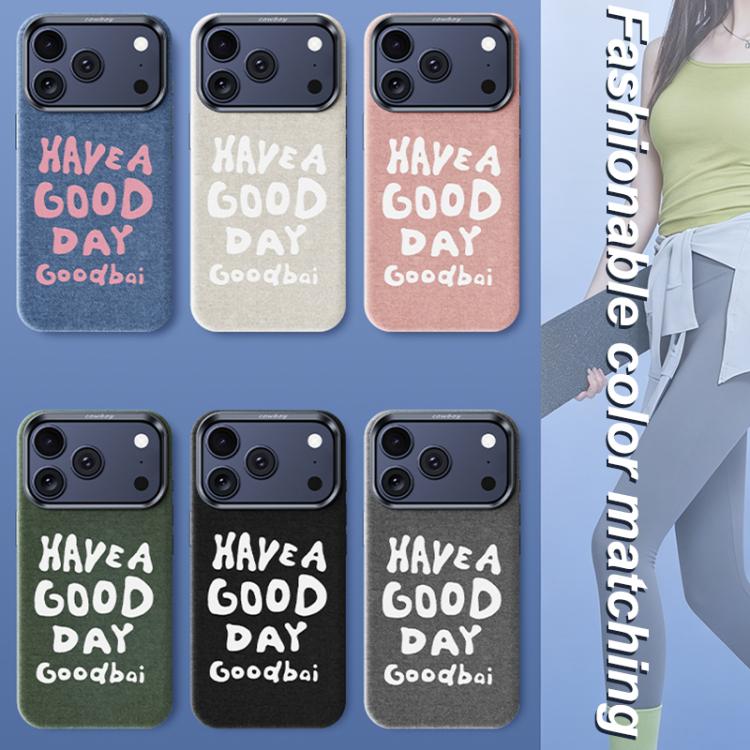 For iPhone 17 Pro Beautiful Series Denim Texture Full Coverage Magnetic Phone Case