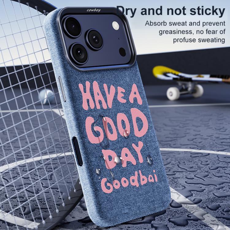 For iPhone 17 Pro Beautiful Series Denim Texture Full Coverage Magnetic Phone Case